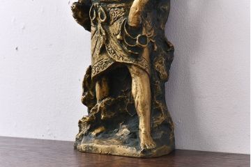 アンティーク雑貨　北村西望作 不動明王ブロンズ像 (箱付)