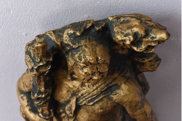 アンティーク雑貨　北村西望作 不動明王ブロンズ像 (箱付)