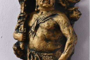 アンティーク雑貨　北村西望作 不動明王ブロンズ像 (箱付)