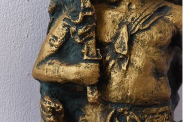 アンティーク雑貨　北村西望作 不動明王ブロンズ像 (箱付)