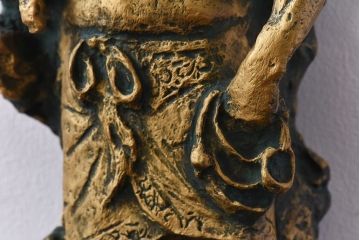 アンティーク雑貨　北村西望作 不動明王ブロンズ像 (箱付)