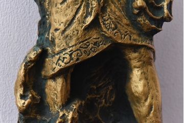 アンティーク雑貨　北村西望作 不動明王ブロンズ像 (箱付)