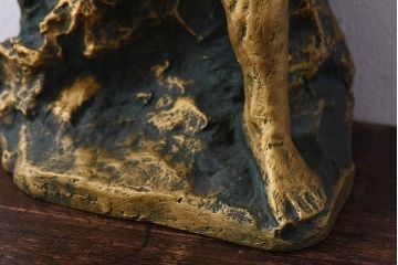 アンティーク雑貨　北村西望作 不動明王ブロンズ像 (箱付)