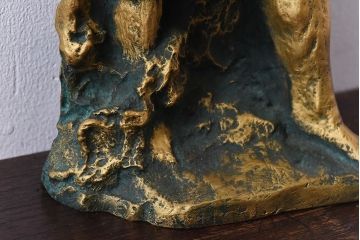 アンティーク雑貨　北村西望作 不動明王ブロンズ像 (箱付)