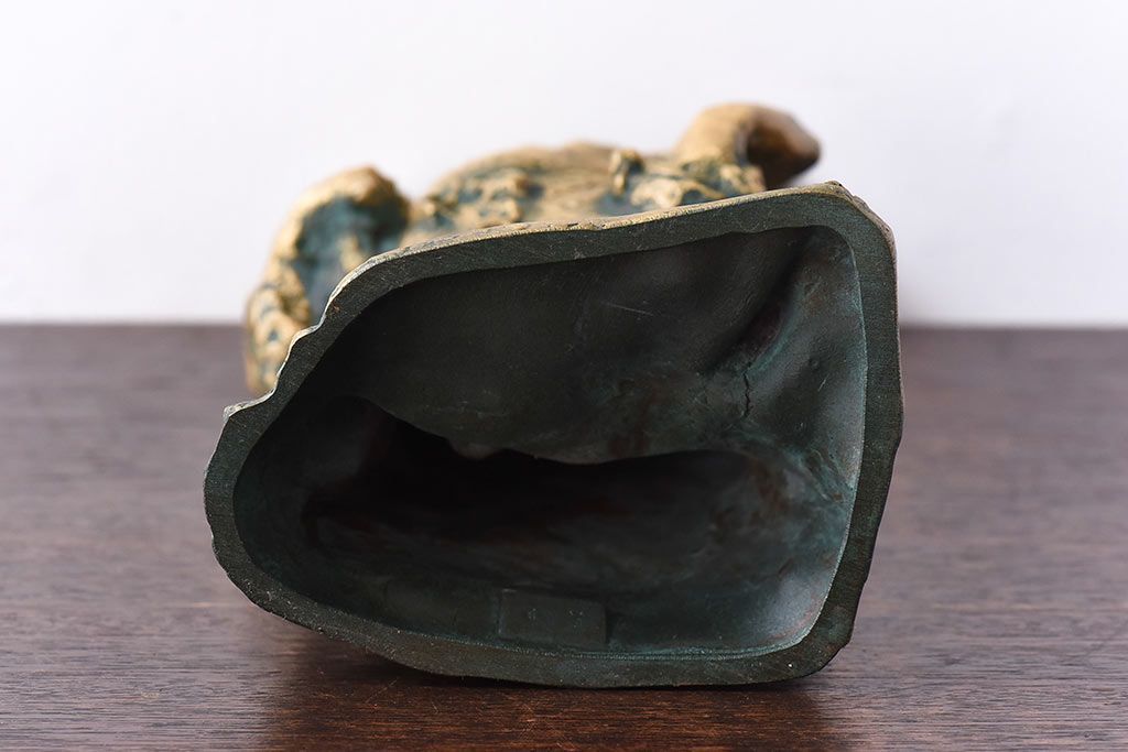 アンティーク雑貨　北村西望作 不動明王ブロンズ像 (箱付)