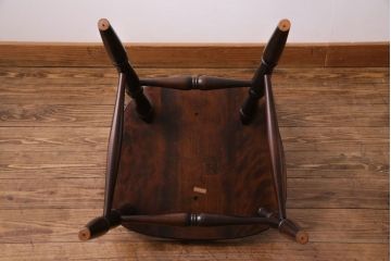 中古美品　北海道民芸家具　HM626 挽き物装飾が美しいウィンザーチェア(椅子、ダイニングチェア、ワークチェア、ウインザーチェア)(定価約7万円)(1)