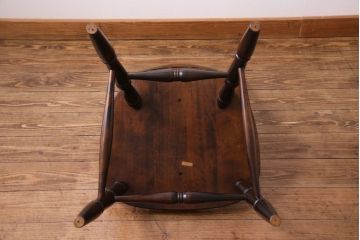 中古美品　北海道民芸家具　HM626 挽き物装飾が美しいウィンザーチェア(椅子、ダイニングチェア、ワークチェア、ウインザーチェア)(定価約7万円)(2)