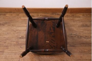 中古美品　北海道民芸家具　HM626 挽き物装飾が美しいウィンザーチェア(椅子、ダイニングチェア、ワークチェア、ウインザーチェア)(定価約7万円)