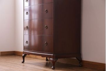 アンティーク家具　イギリスアンティーク　艶やかなマホガニー材が魅力のチェスト(引き出し、ドロワー)