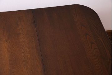 ヴィンテージ家具　ビンテージ　オーク材　挽き物の脚が美しいゲートレッグテーブル(バタフライテーブル、エクステンションテーブル)