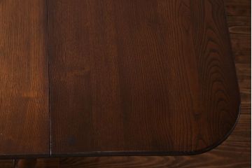 ヴィンテージ家具　ビンテージ　オーク材　挽き物の脚が美しいゲートレッグテーブル(バタフライテーブル、エクステンションテーブル)