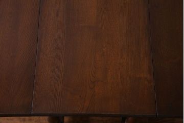 ヴィンテージ家具　ビンテージ　オーク材　挽き物の脚が美しいゲートレッグテーブル(バタフライテーブル、エクステンションテーブル)