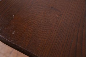 ヴィンテージ家具　ビンテージ　オーク材　挽き物の脚が美しいゲートレッグテーブル(バタフライテーブル、エクステンションテーブル)