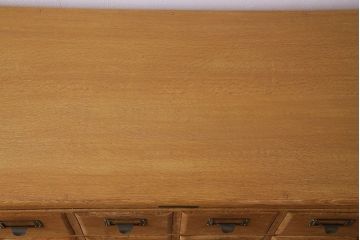 レトロ家具　昭和レトロ　ネームプレート付き 便利なカードケース(引き出し、チェスト、ドロワー、図書館、図書室)