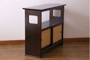 中古美品　松本民芸家具　上質な221型クズ布茶タンス2(定価約21万8千円)(1)