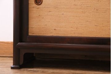 中古美品　松本民芸家具　上質な221型クズ布茶タンス2(定価約21万8千円)(1)