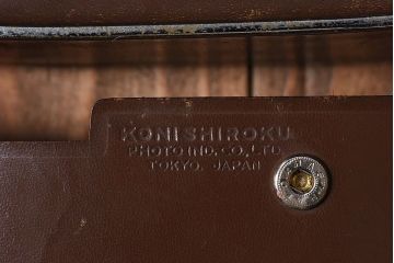 アンティーク雑貨　ビンテージカメラ　ケース付き　小西六　KONICA(コニカ) J