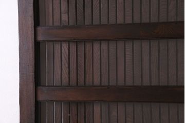 和製アンティーク　総ケヤキ材　堂々とした佇まいの富山蔵戸(引き戸、建具、玄関戸)