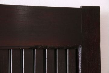 和製アンティーク　総ケヤキ材　堂々とした佇まいの富山蔵戸(引き戸、建具、玄関戸)