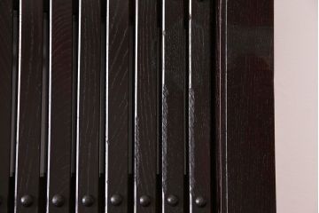 和製アンティーク　総ケヤキ材　堂々とした佇まいの富山蔵戸(引き戸、建具、玄関戸)