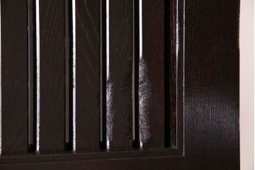 和製アンティーク　総ケヤキ材　堂々とした佇まいの富山蔵戸(引き戸、建具、玄関戸)