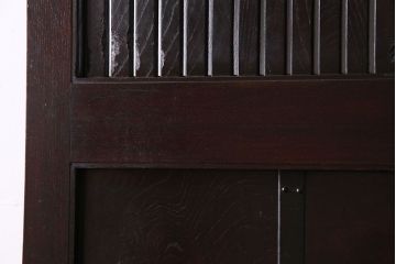 和製アンティーク　総ケヤキ材　堂々とした佇まいの富山蔵戸(引き戸、建具、玄関戸)