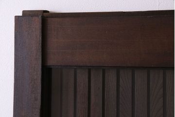 和製アンティーク　総ケヤキ材　堂々とした佇まいの富山蔵戸(引き戸、建具、玄関戸)