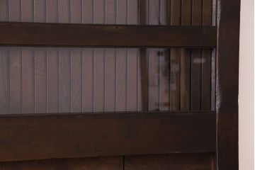 和製アンティーク　総ケヤキ材　堂々とした佇まいの富山蔵戸(引き戸、建具、玄関戸)