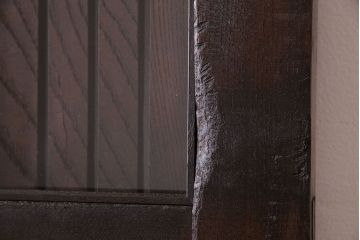 和製アンティーク　総ケヤキ材　堂々とした佇まいの富山蔵戸(引き戸、建具、玄関戸)