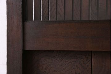 和製アンティーク　総ケヤキ材　堂々とした佇まいの富山蔵戸(引き戸、建具、玄関戸)