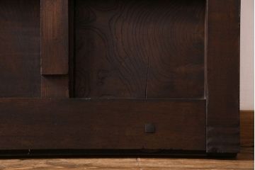 和製アンティーク　総ケヤキ材　堂々とした佇まいの富山蔵戸(引き戸、建具、玄関戸)