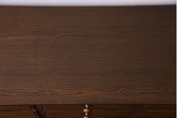 中古　旭川家具　勇峰工芸　フローラシリーズ　ナラ材サイドボード(戸棚、リビングボード)