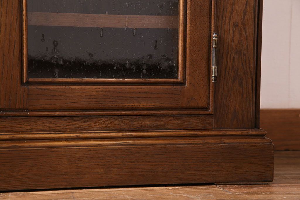 中古　旭川家具　勇峰工芸　フローラシリーズ　ナラ材サイドボード(戸棚、リビングボード)