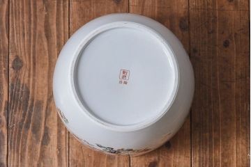 アンティーク雑貨　ノリタケ(日陶・則武)　華やかな色遣いの壱型火鉢(手あぶり、鉢カバー)(1)