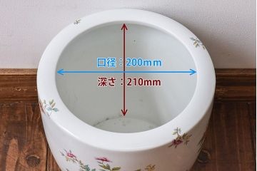 アンティーク雑貨　ノリタケ(日陶・則武)　華やかな色遣いの壱型火鉢(手あぶり、鉢カバー)(2)