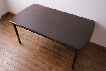 ビンテージ　北海道民芸　#485　細身の脚が美しいダイニングテーブル