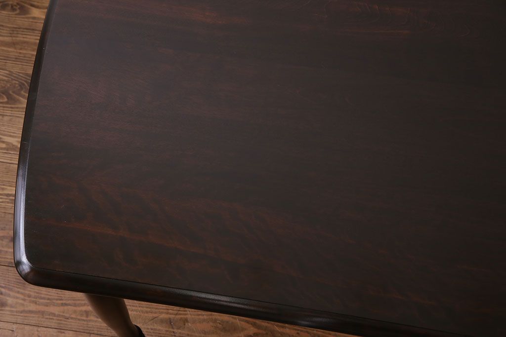 ビンテージ　北海道民芸　#485　細身の脚が美しいダイニングテーブル