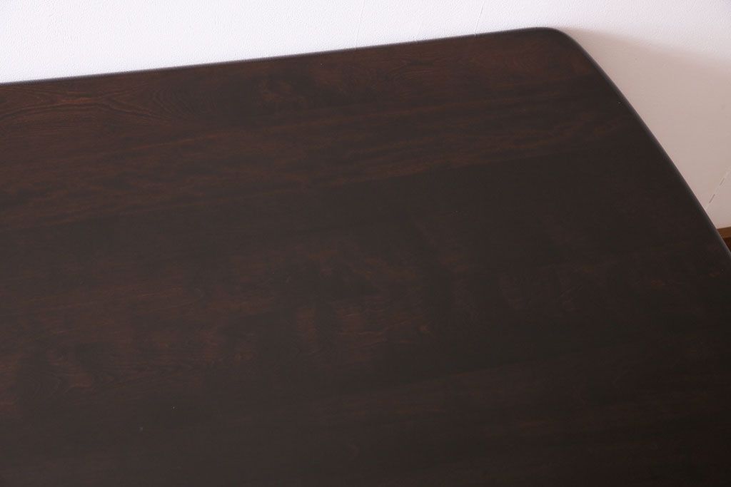 ビンテージ　北海道民芸　#485　細身の脚が美しいダイニングテーブル