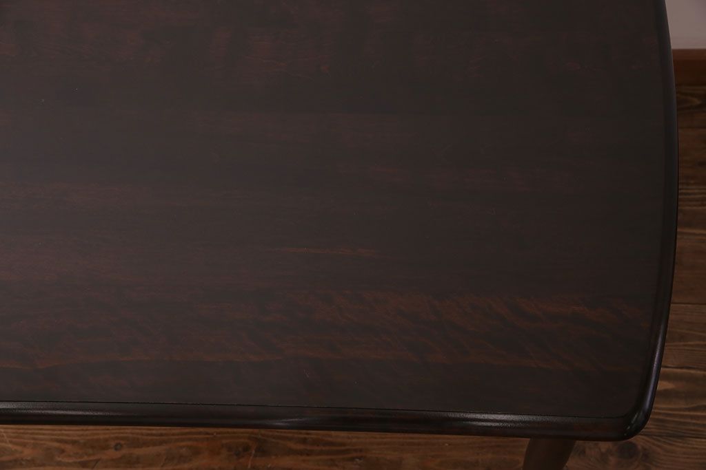 ビンテージ　北海道民芸　#485　細身の脚が美しいダイニングテーブル