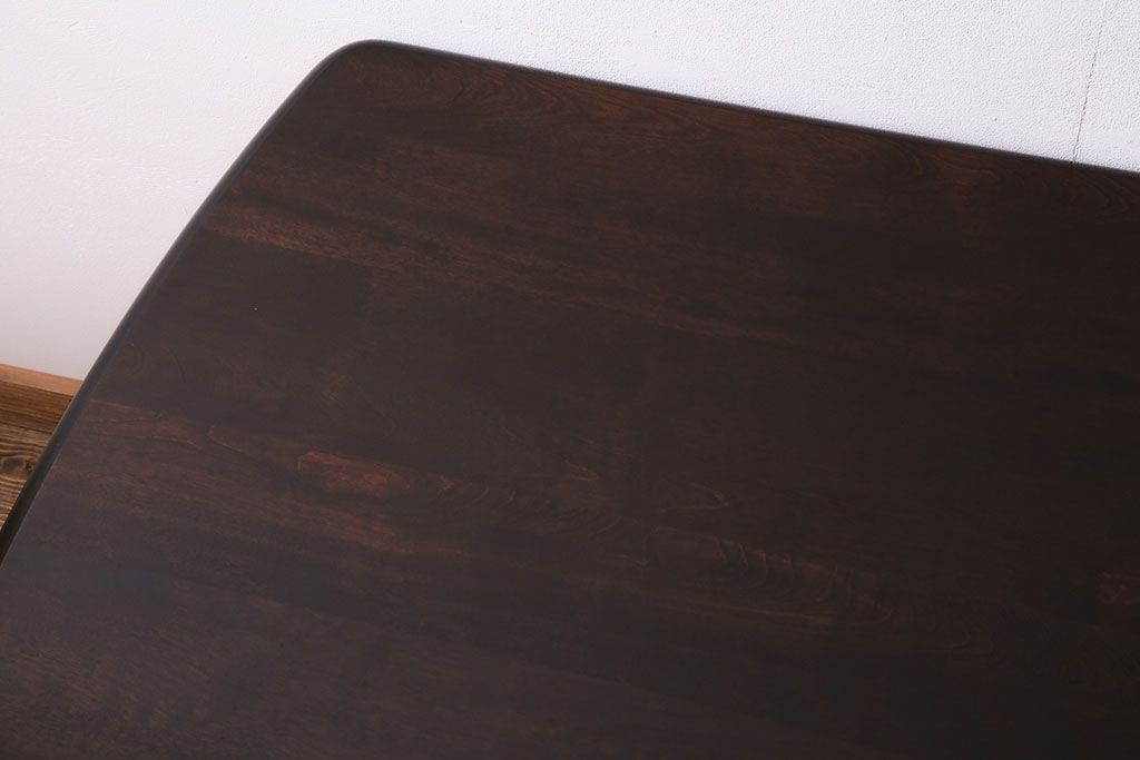 ビンテージ　北海道民芸　#485　細身の脚が美しいダイニングテーブル