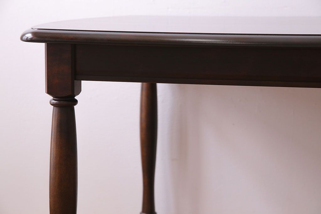 ビンテージ　北海道民芸　#485　細身の脚が美しいダイニングテーブル