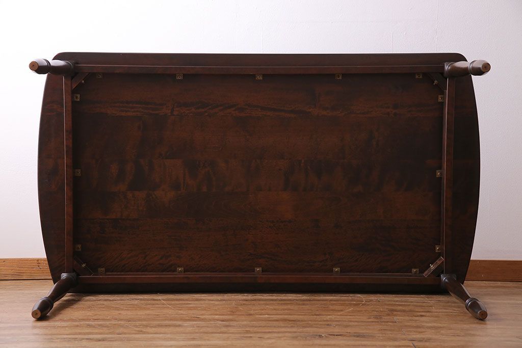 ビンテージ　北海道民芸　#485　細身の脚が美しいダイニングテーブル