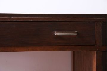 レトロ家具　昭和レトロ　スリムなサイズが使いやすい片袖デスク(平机、在宅ワーク、在宅用デスク、コンソールテーブル、サイドテーブル)