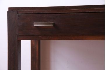 レトロ家具　昭和レトロ　スリムなサイズが使いやすい片袖デスク(平机、在宅ワーク、在宅用デスク、コンソールテーブル、サイドテーブル)