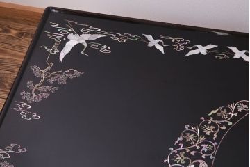 アンティーク家具　韓国　螺鈿細工　座卓テーブル(ローテーブル、センターテーブル)