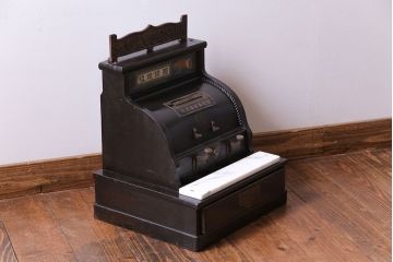 アンティーク雑貨　和製アンティーク　シックな雰囲気漂う木製レジスター(キャッシャー、金銭登録器)