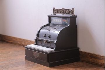 アンティーク雑貨　和製アンティーク　シックな雰囲気漂う木製レジスター(キャッシャー、金銭登録器)