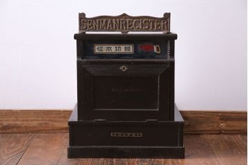 アンティーク雑貨　和製アンティーク　シックな雰囲気漂う木製レジスター(キャッシャー、金銭登録器)