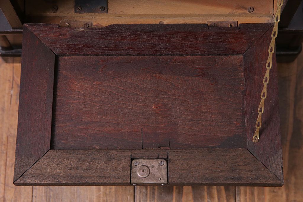 アンティーク雑貨　和製アンティーク　シックな雰囲気漂う木製レジスター(キャッシャー、金銭登録器)