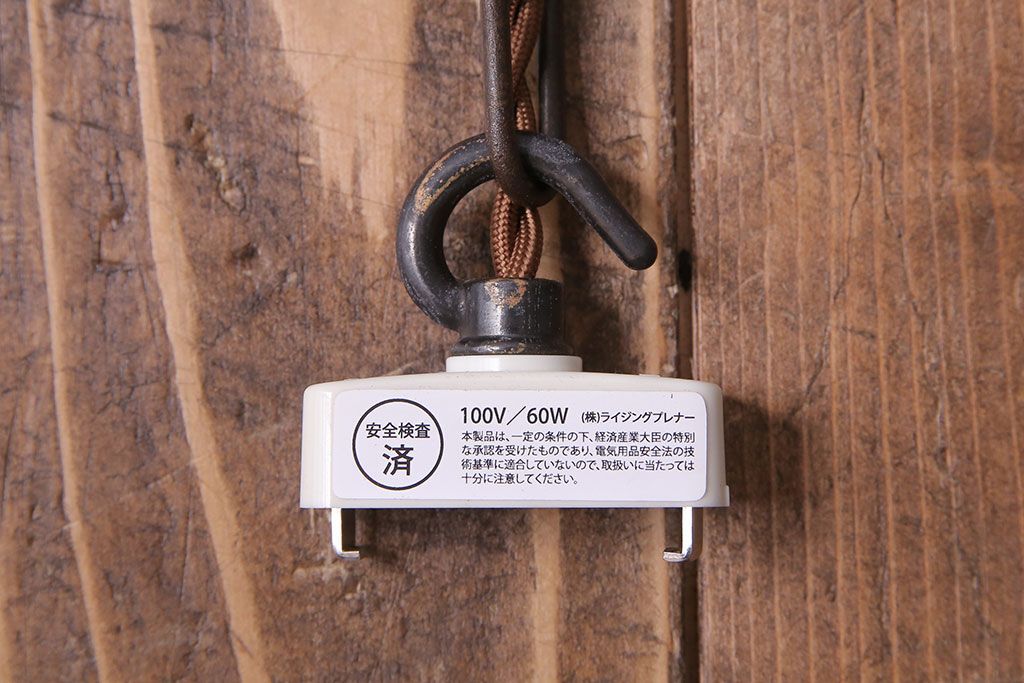 大正〜昭和初期　特大　レトロな陽刻照明(天井照明、ペンダントライト、シェード)